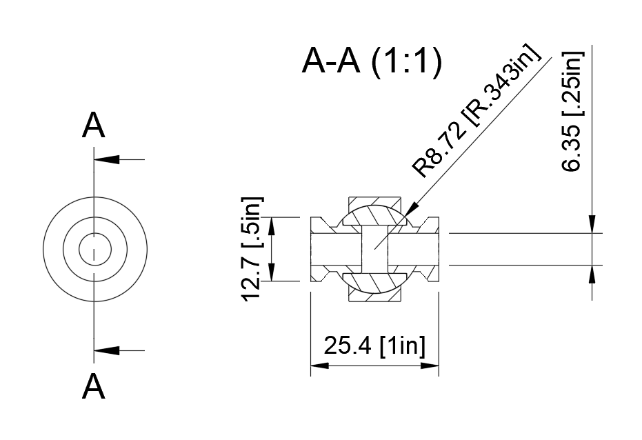 Stainless Steel Misalignment Spacer 3/8" to 1/4"