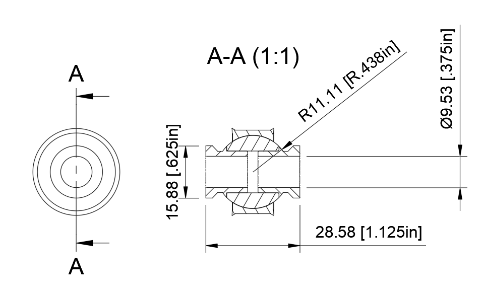 Stainless Steel Misalignment Spacer 1/2" to 3/8"