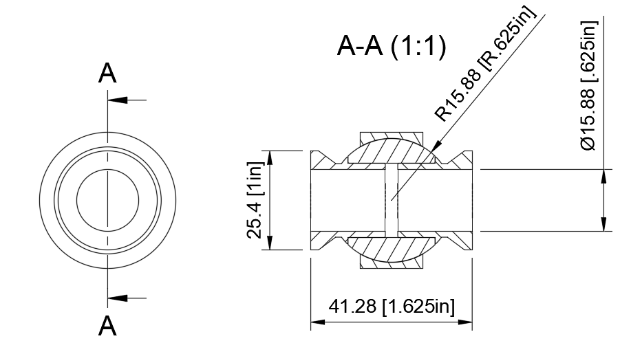 Stainless Steel Misalignment Spacer 3/4" to 5/8"